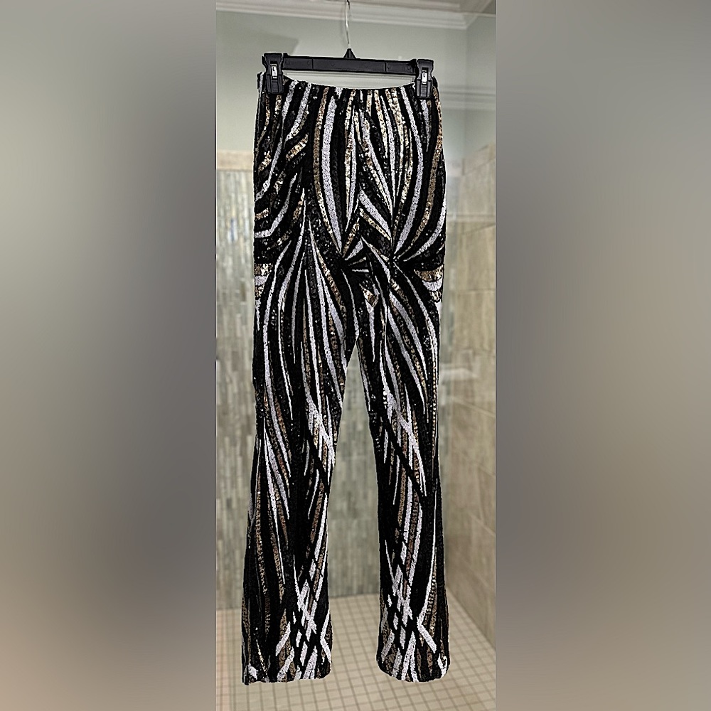 Sequin flare pants